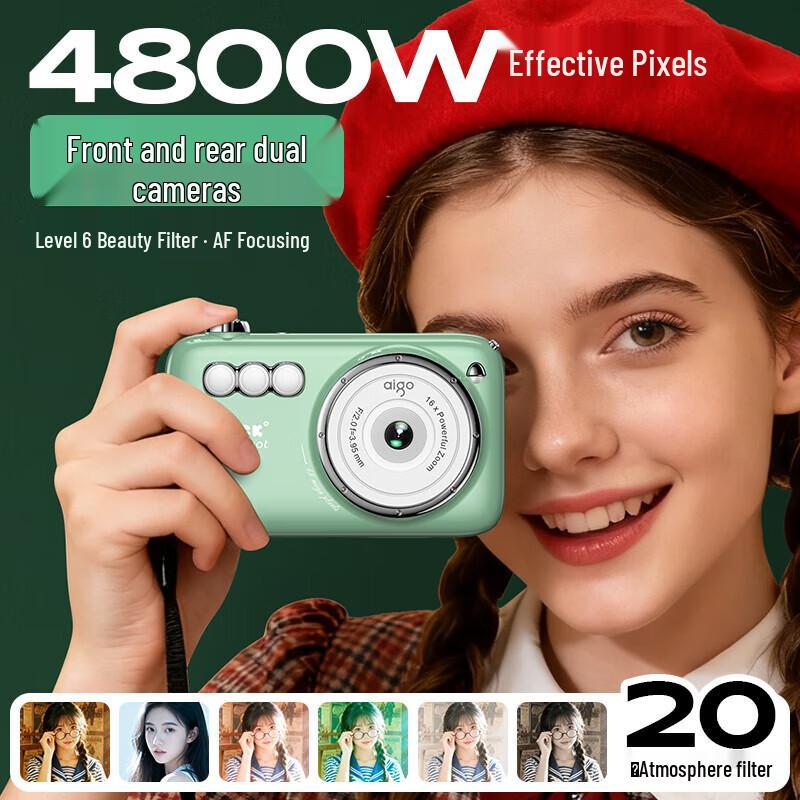 aigo V1 Dual Camera 4K Digital Camera (CN version)