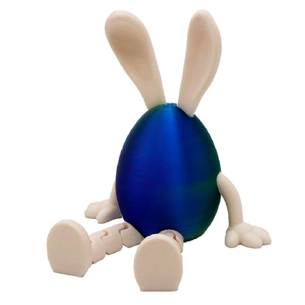 3D Printed Movable Easter Bunny Egg Toy, Creative Gift, Bunny Egg Ornament