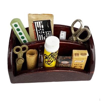 1/12 Dollhouse Miniature Tool Box Model Life Scene, Pretend Play for Kids Decoration,