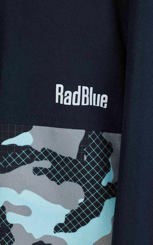 Rad Blue Mountain Water Running Light Rich Colors and Patterns Light [RadBlue] Men's Parka, Repellent, Wear, Outerwear, Raincoat, (XL, [MESHCAMO]