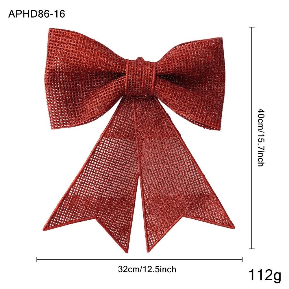 Plastic Christmas Bow Ornament Bow Shaped Holiday Bow Decoration Window Display