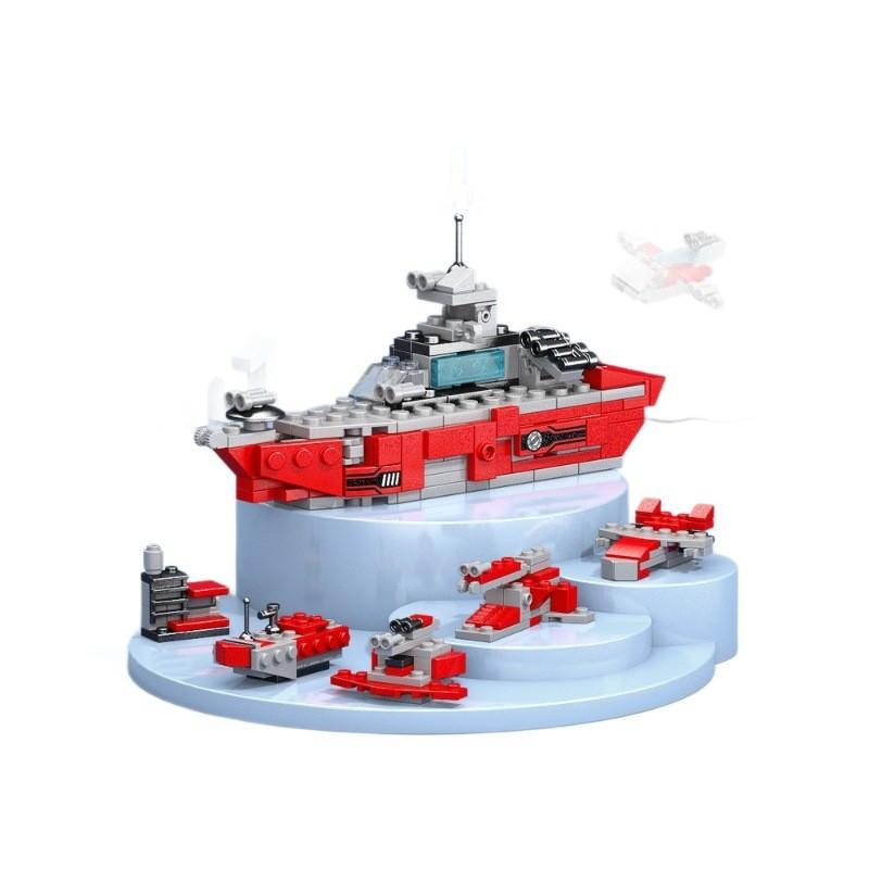 Carrier Helicopter Aircraft Missile Armored Vehicle Assembly Building Block Toy
