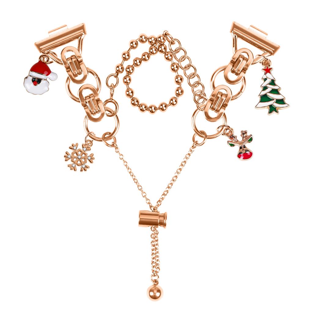 Galwanizowany Metalowy Pasek z Podwójnym Ogniwem do Huawei Watch Fit 3/Watch 4/4 Pro Pasek do Zegarka Sznurek Regulowany