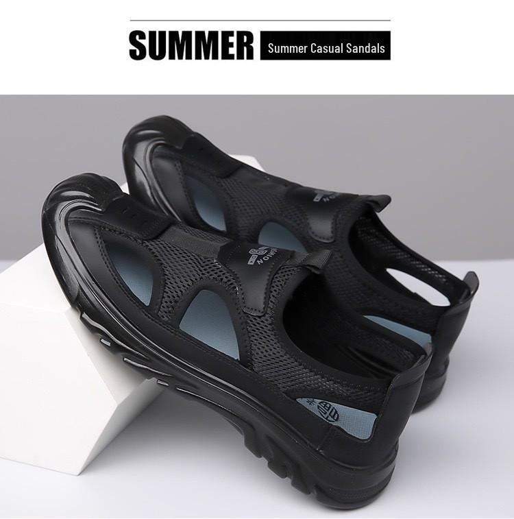 Men's Summer Cool PVC Mesh Sandals - Non-Slip Beach & Outdoor Casual Footwear