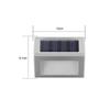 1-8PCS Solar Stainless Steel Step Light Waterproof Anti-corrosion and Environmental Protection Wall Light for Garden Fence Wall