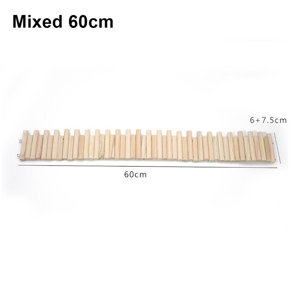 1Pcs Wooden Suspension Bridge Cage Decoration Floor Platform  Small Pet Supplies