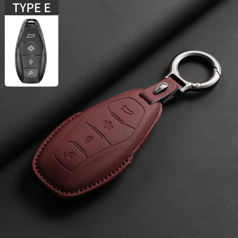 

Car Key Case Cover For Hongqi H5 H6 H9 Hs5 Hs7 Eh7 Hs3 H5 Phev E-Hs9 Original Car Color Leather Key Case Cover Shell Accessories