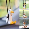 Cute Duck Car Pendant Swing Car Rearview Mirror Charm Pendant Charm Car Interior Jewelry