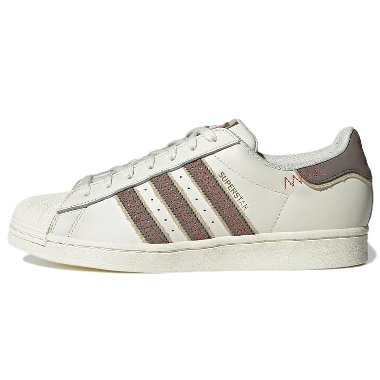 Adidas Originals Superstar Classic Sports Casual Sneakers Unisex Sneakers White Dark-Gray GX2165