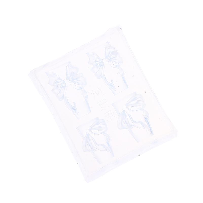 3D Ribbon Bowknot Shaped Nail Mold Stamping Stencil For Uv Gel Polish Art Silicone Carving Design Diy Charm Decorations
