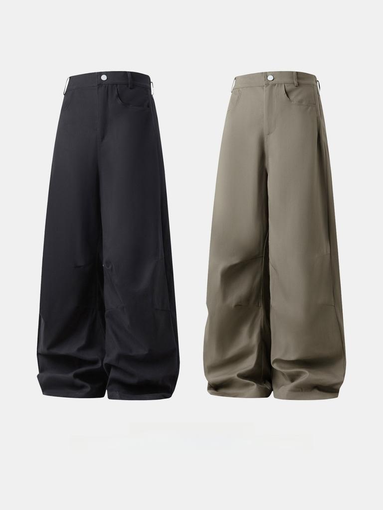 American Retro Pleated Cargo Pants With Cotton Fabric For Casual Youth Fashion