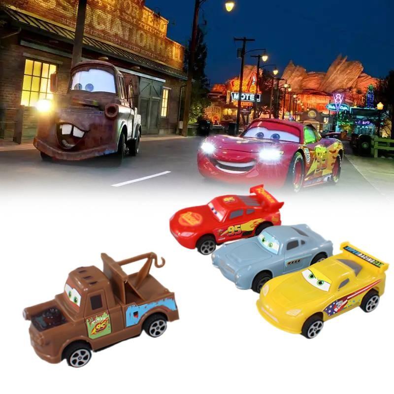 3 Cars 4pcs Model Toy Cake Baking Dessert Decoration Cartoon Kids Birthday Gift