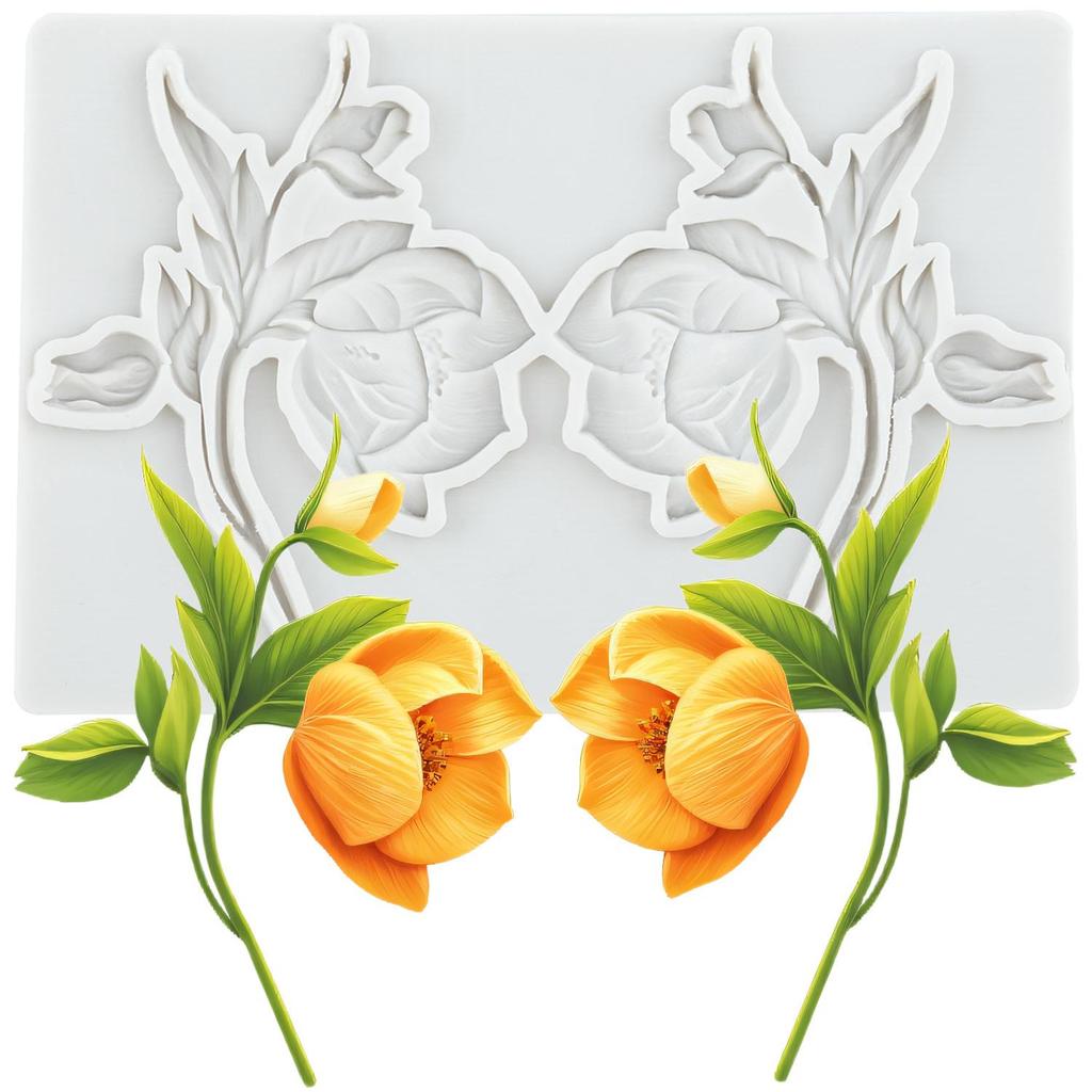 Rose Silicone Molds Rose Flowers Fondant Mold Cake Decorating Tools Cupcake Topper Candy Chocolate Gumpaste Mold