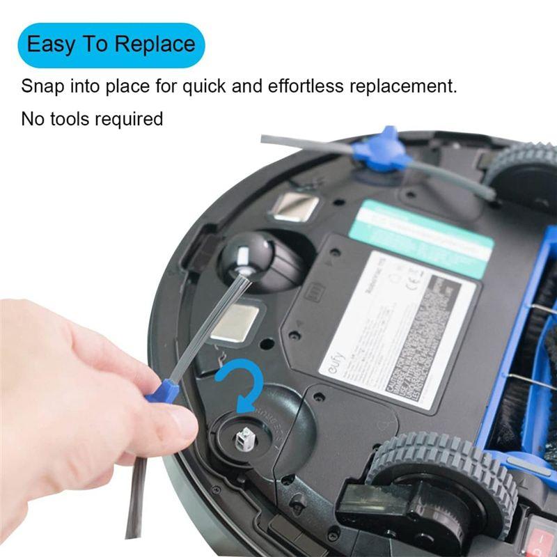 ABIY Side Brush For Eufy Robovac 11S 11S MAX 30 30C 30C MAX 15C 15C MAX 25C 35C G10 G30 G30 Edge G30 Hybrid G40 Hybrid Vacuum