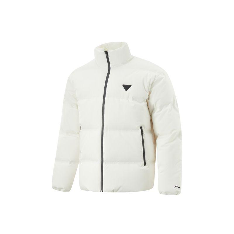 

Li Ning Мужская короткая фитнес куртка свободного кроя на осень и зиму Milky White 3XL