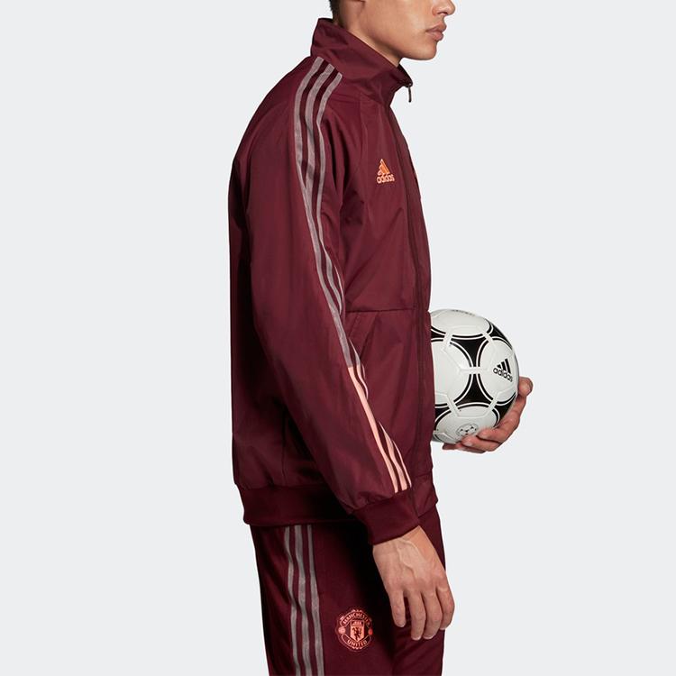 adidas Manchester United Jackets Men's Fuchsia Lapel Moderate Other FR3865