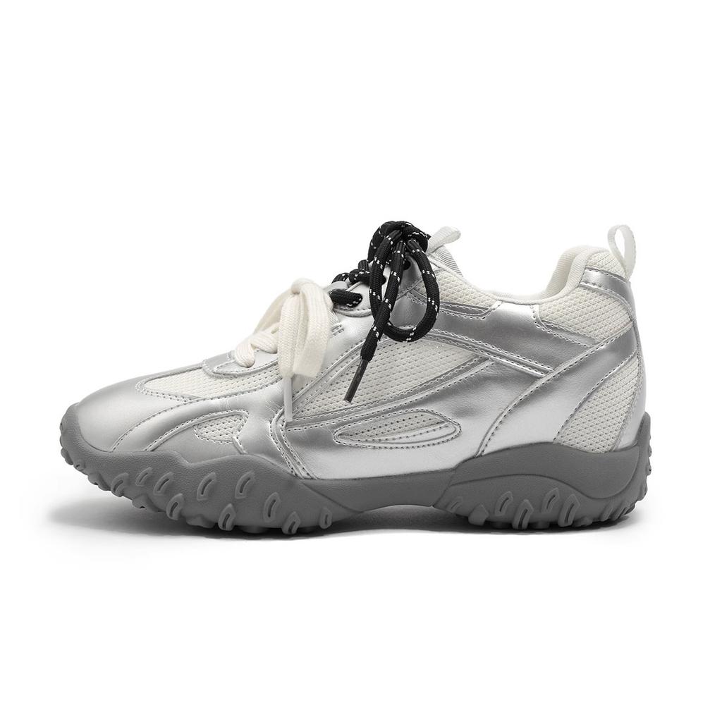 6cm Height Increase, Small Forrest Gump Shoes for Women, Spring and Summer Platform Sports and Leisure Mesh Breathable Leather German Training Shoes 