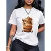 Plus Size - Women'S Oversized T-Shirt - Soft Everyday Casual Streetwear Top with Cupcake Graphic