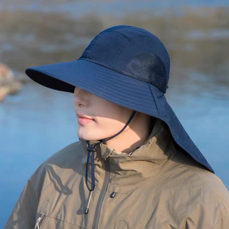 Summer Eaves Anti-Ultraviolet Sun Hat Men And Women Outdoor Mountaineering Fishing Hat Cycling Face Cover Neck Sun Hat