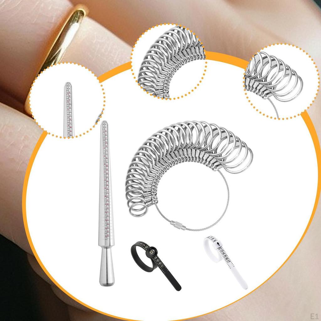 Sizer Measu Tool Set Mandrel Portable US Size 0-13 Accurate DIY Jewelry Making Sizing