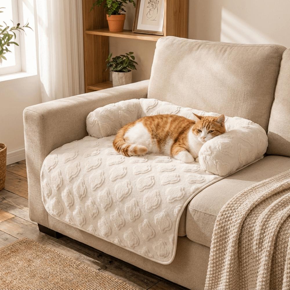 Self-heating Pet Plush Blanket Thickened Warm Pet Mattress Pet Sofa Bed  for Autumn Winter