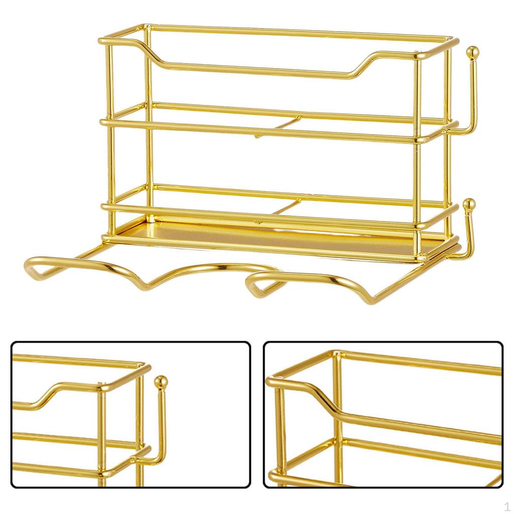 Organisateur de salle de bain Support pour sèche-cheveux Durable Polyvalent Antirouille Étanche Cosmétique