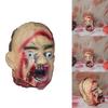 Horror Latex Foam Zombie Dry Corpse Hanging Head For Halloween Escape Room Decor And Costume