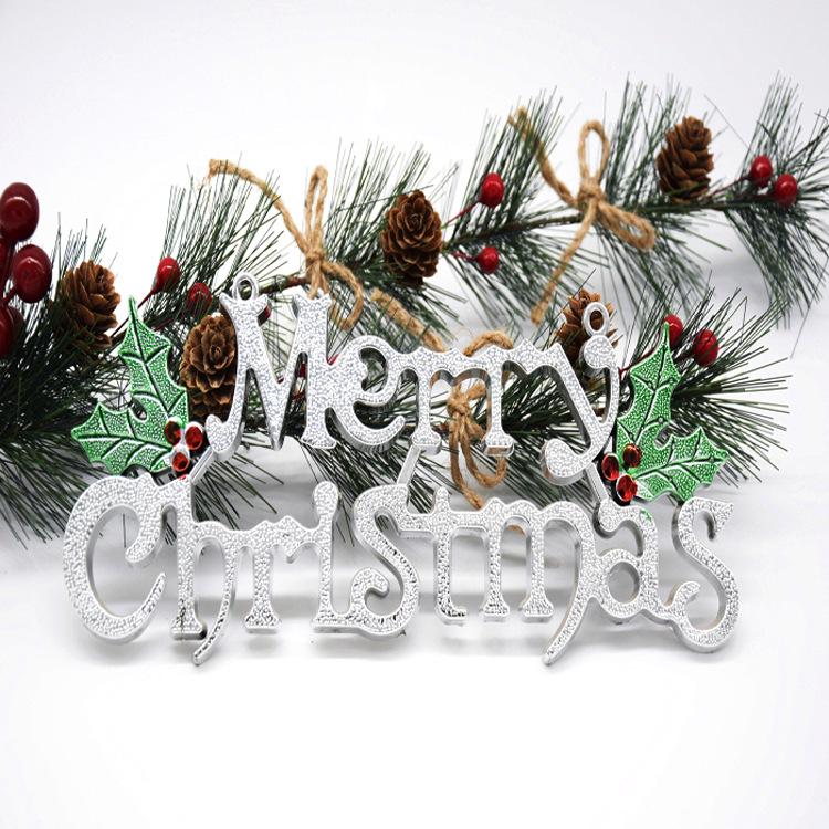 Najlepiej sprzedające się ozdoby świąteczne w kształcie wieńca z literami 3D w języku angielskim i zawieszki na choinkę w różnych rozmiarach
