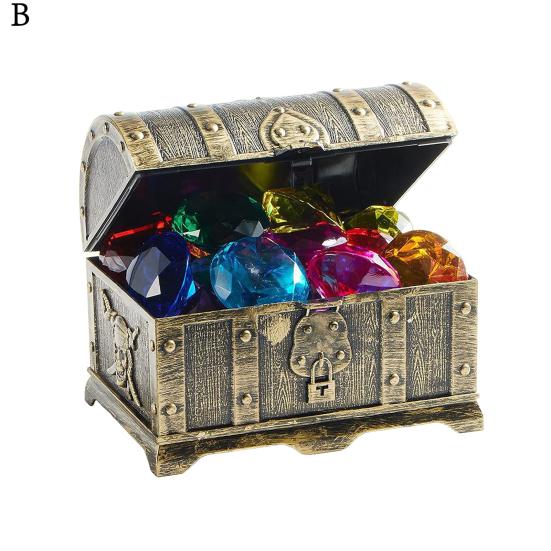 Diving Gems Pool Toys Diving Treasure Set Pirate Chest with 12 Gemstones Pool Training Toys for Kids Floating Sinking Swim Game