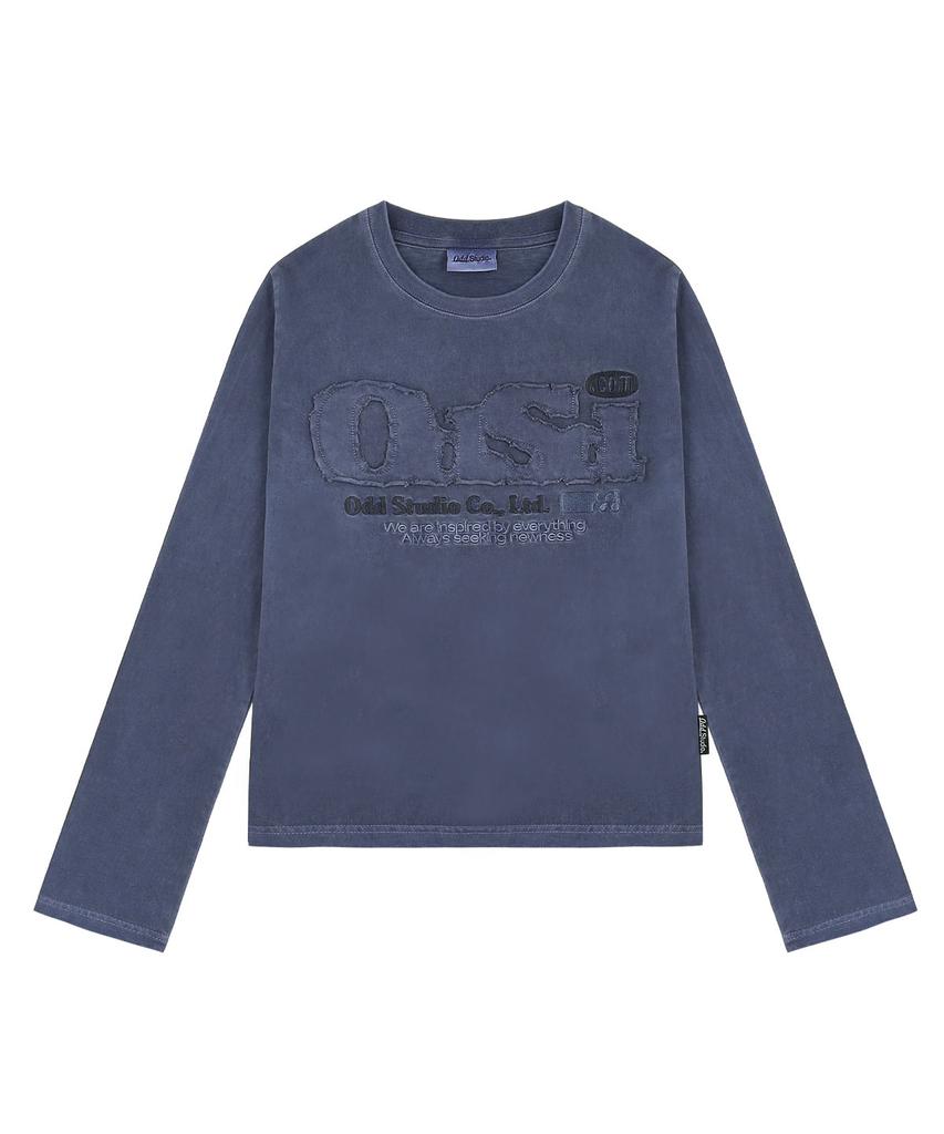 ODDSTUDIO Odsd Pigment Damage Long Sleeve - Navy