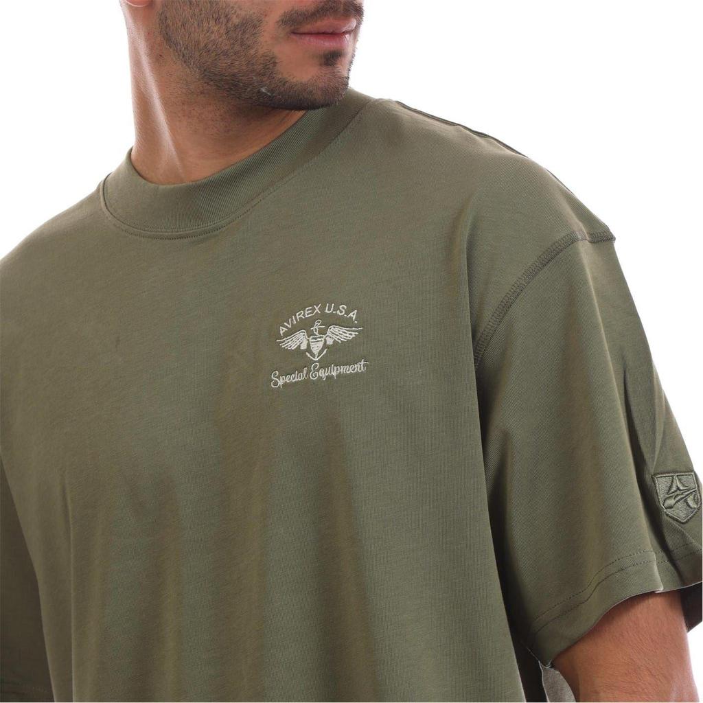 Avirex Mens Crotona Logo Oversized T-Shirt