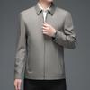 Spring New Men's Jacket Business Casual Lapel Middle-aged Dad Jacket Men's Thin Jacket