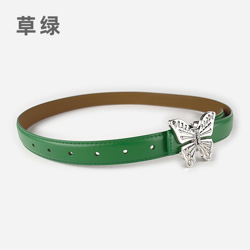 Leather Ladies Belt Butterfly Women'S Cowhide Belt With Casual Jeans Belt