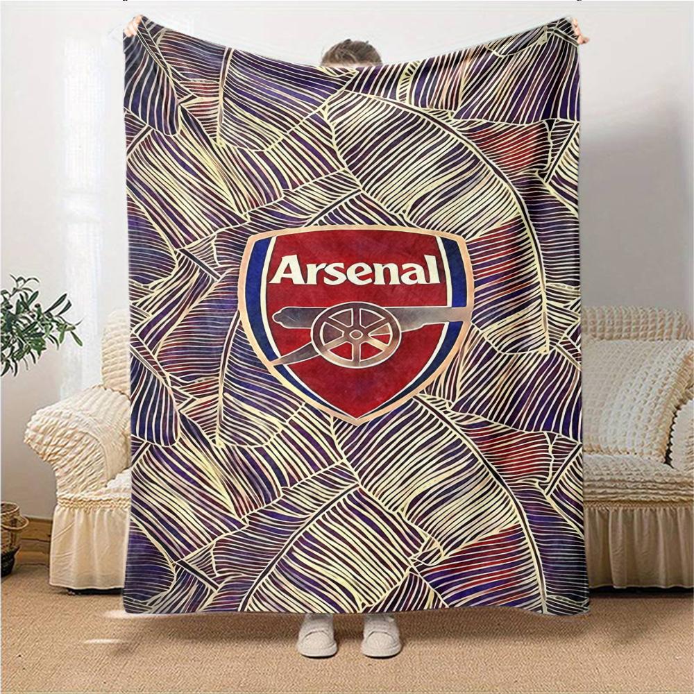 Arsenal Crest Blankets Flannel Printed Breathable Warm Throw Blanket for Home Office Bedspreads 0708a33