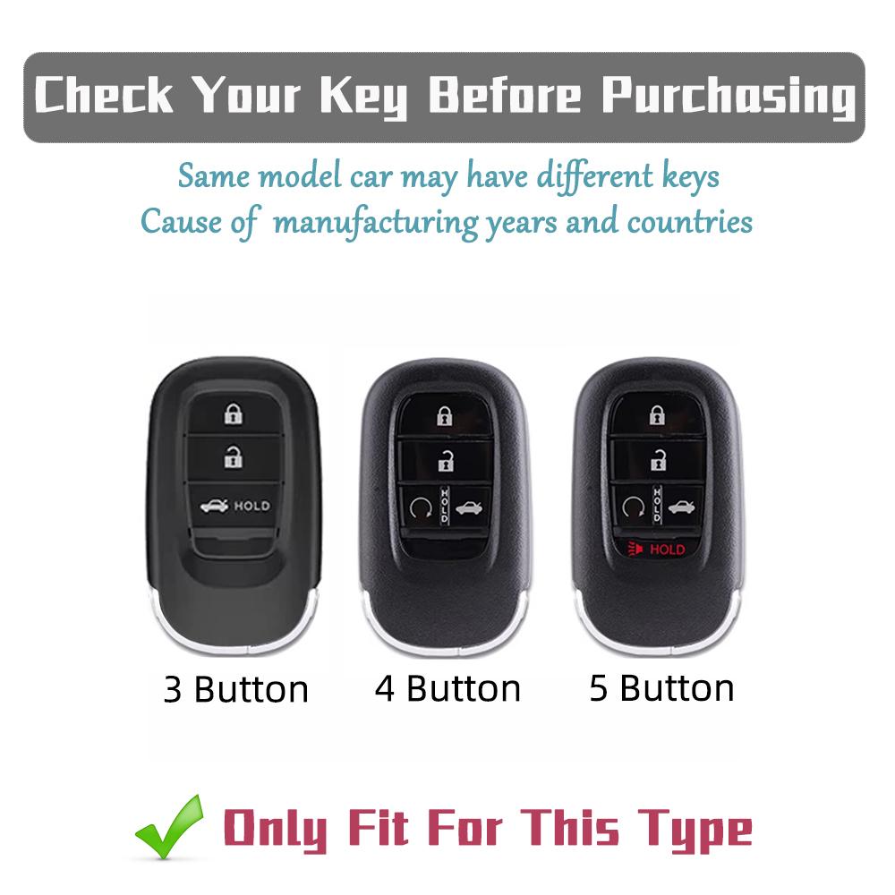 New Car Key Case Cover for Honda 2022-2025 Civic Accord CR-V HR-V Pilot Sport SI EX EX-L 2/3/4/5 Buttons Key Protector Keychain