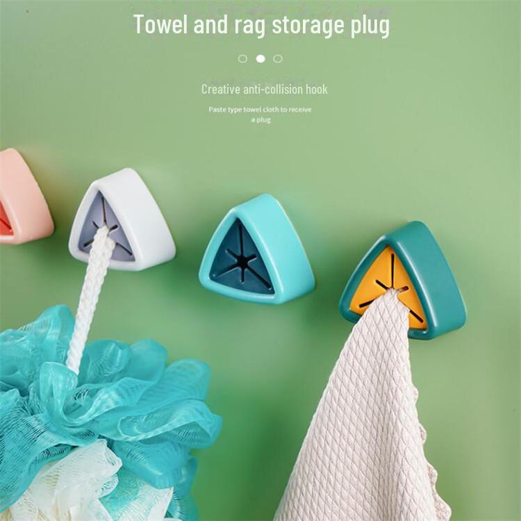 Punch-Free Towel & Dishcloth Hook for Bathroom Storage