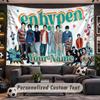 Wall Hanging Tapestry Custom NameENHYPEN Pattern Personalized Printed Fabric Wall Decor