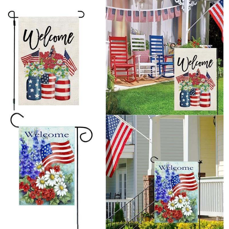 American Garden Flag Independence Memorial Day Yard Flag Outdoor Decorations