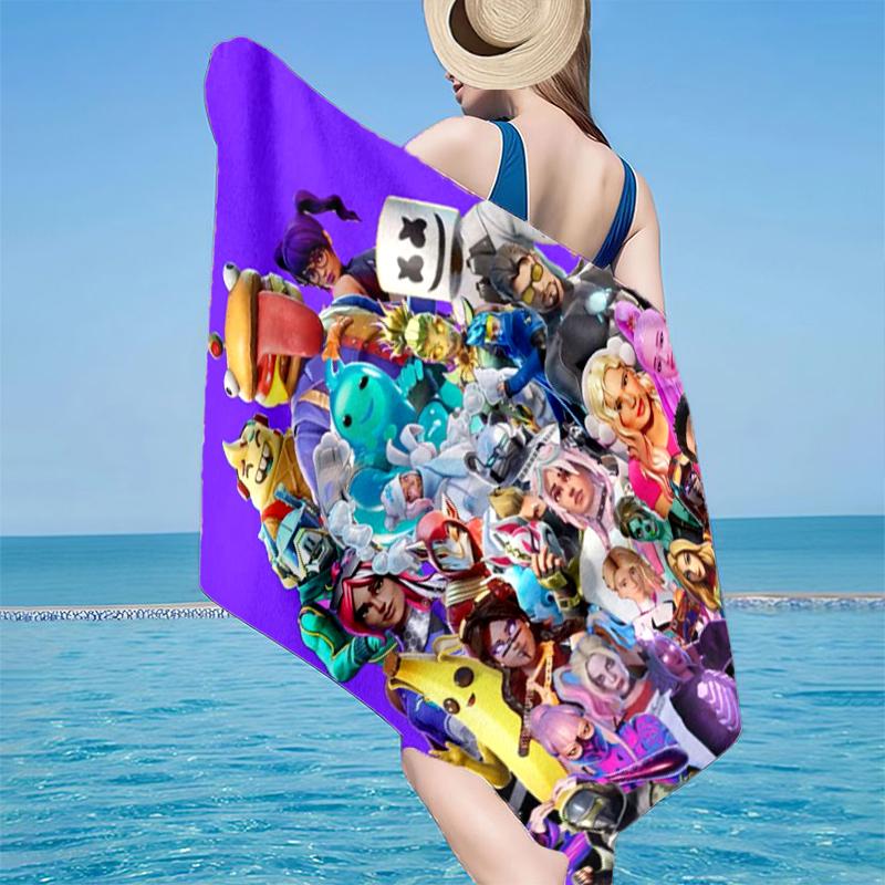 Game Marshmello Dance Beach Towel, Super Soft Microfiber, Gift for Her/Him, Birthday, for Pool, Beach, Travel, Home Decor Fan gifts