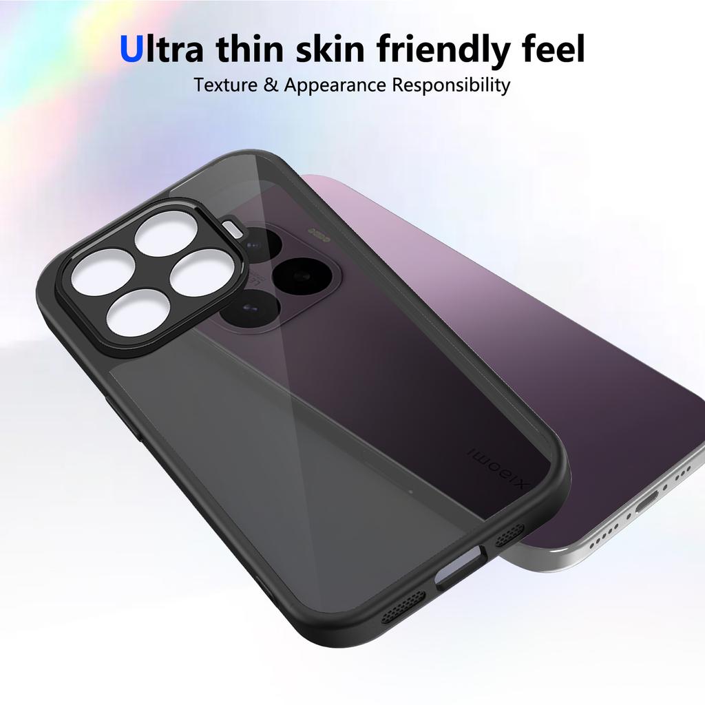 Case For Xiaomi 17T 15T Pro Deluxe Acrylic Black Matte Cover For Xiaomi 17T Pro Skin Friendly Bumper Funda
