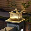 New Chinese Style Solar Powered All-Copper Pillar Lamp