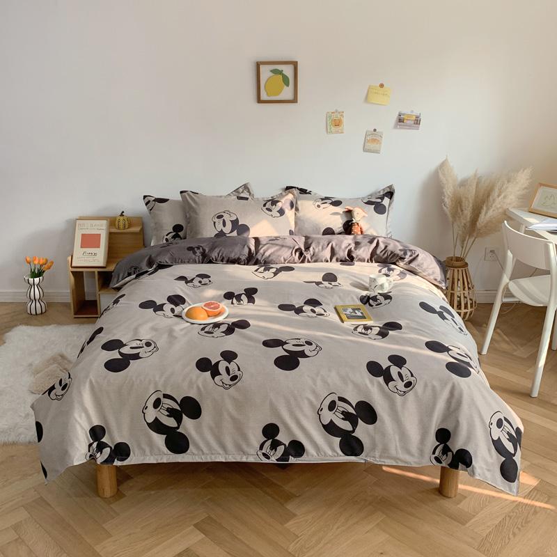 Kawaii Bumping Rabbit Cartoon Bedding Set Duvet Cover Sheet Pillow Cases Bed Linen Set