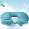 Inflatable Travel Neck Pillow for Airplane Train Car Washable Pillowcase U Shaped Office Napping Pillow,Home Head Neck and Lumbar Support