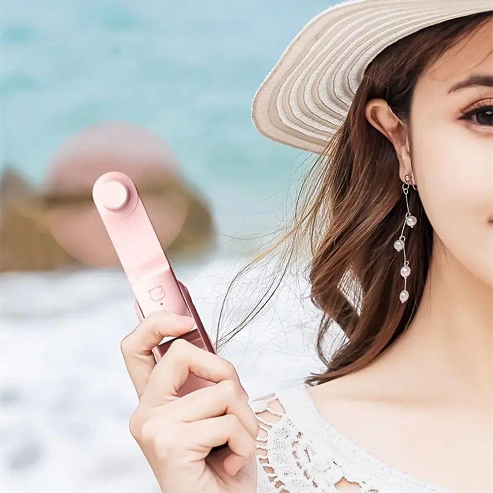 Adjustable Small Pocket Fan 3 Speed Folding Cooling Hand Fan Portable Mini Handheld Fan  Outdoor
