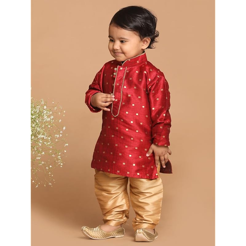 VASTRAMAY Infant Boys MaroonA and Rose