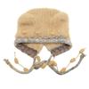 Cute Bear Ears Plush Hat Women's Autumn and Winter Japanese Versatile Knitted Hat Thickened Warmth Ear Protection Lei Feng Hat