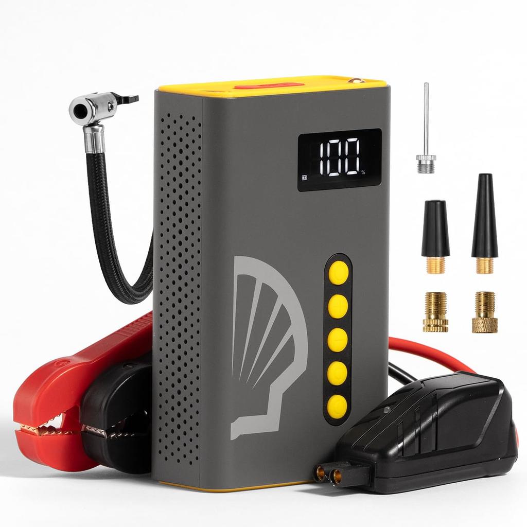 Shell SL-AC001JP Startovací zdroj, 10 400 mAh, Velká kapacita, Špičový proud: 1 000 A, Elektrický Vzduch