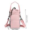 Nylon Water Bottle Holder Bag with Strap Large Capacity Insulating Cup Sleeve Portable Water-resistant Crossbody Bag