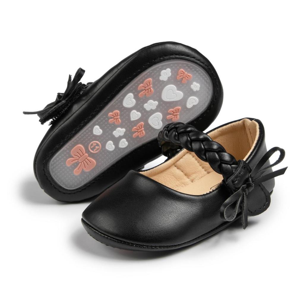Baby Fashion Princess Shoes: PU Leather Soft Sole for 0-1 Year Olds