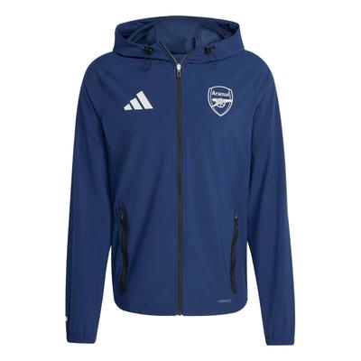 Tiro 25 SS25 Soccer Arsenal Competition Vis Tech Travel Moisture Wicking Multi Pocket Hooded Zipper Comfortable Long Sleeve Jacket JV5339